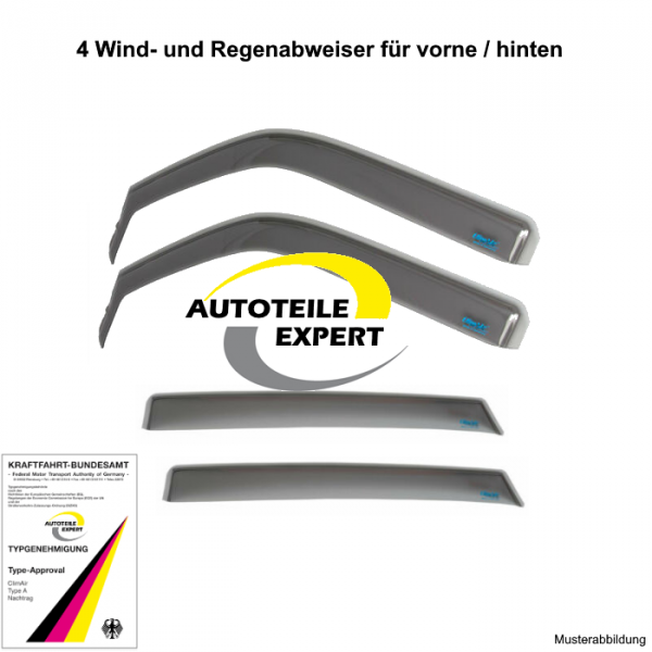 climair Wind deflector Audi A1 Sportback grey