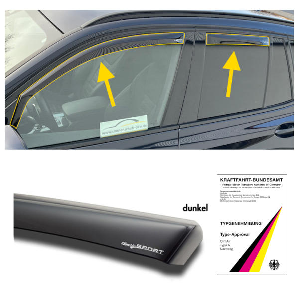 Preview: Wind deflector Audi Q4 Sportback black