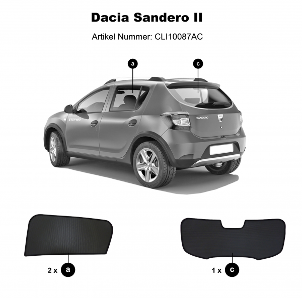 Dacia Sandero 2 sonnenschutz sonniboy