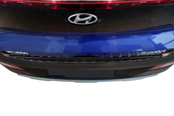 Edelstahl Ladekantenschutz Hyundai Bayon schwarz eloxiert