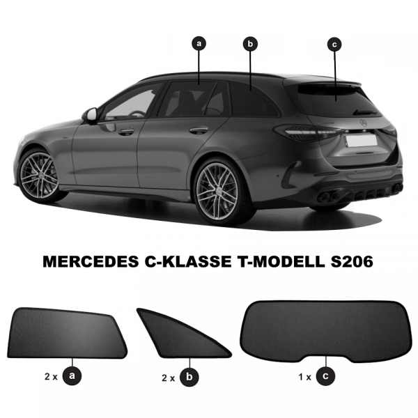 car shades mercedes c-class T-Modell S206