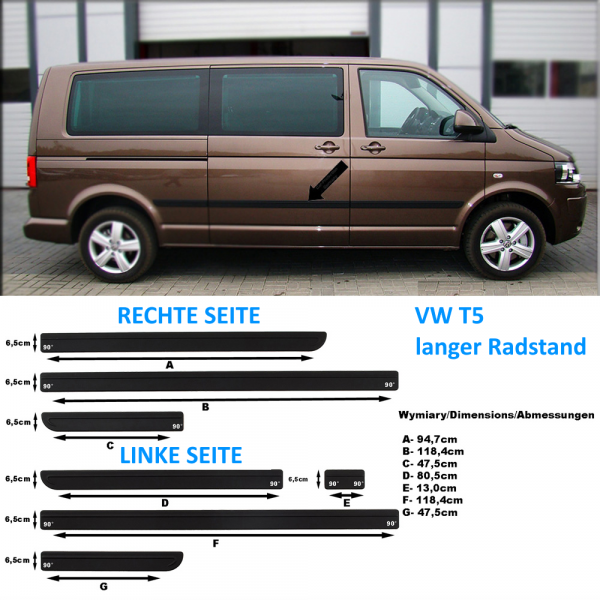 Impact Protection Strip VW T5 long wheel base