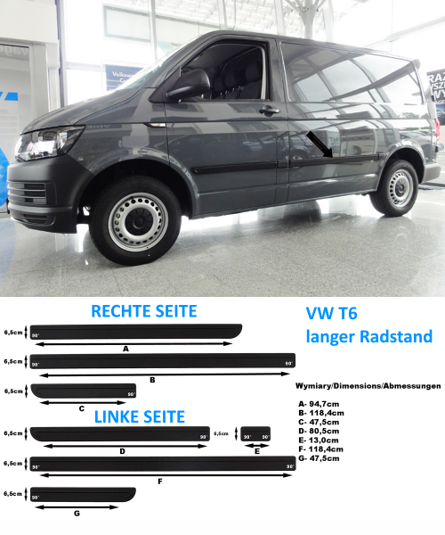 Impact Protection Strip VW T6 long wheel base