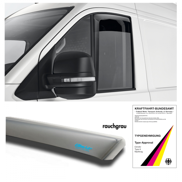 Wind deflector VW Crafter grey