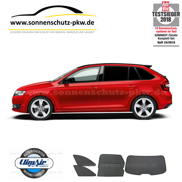 Sun shades Skoda Rapid Spaceback