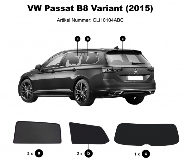 vw passat variant b8 sonnenschutz sonniboy