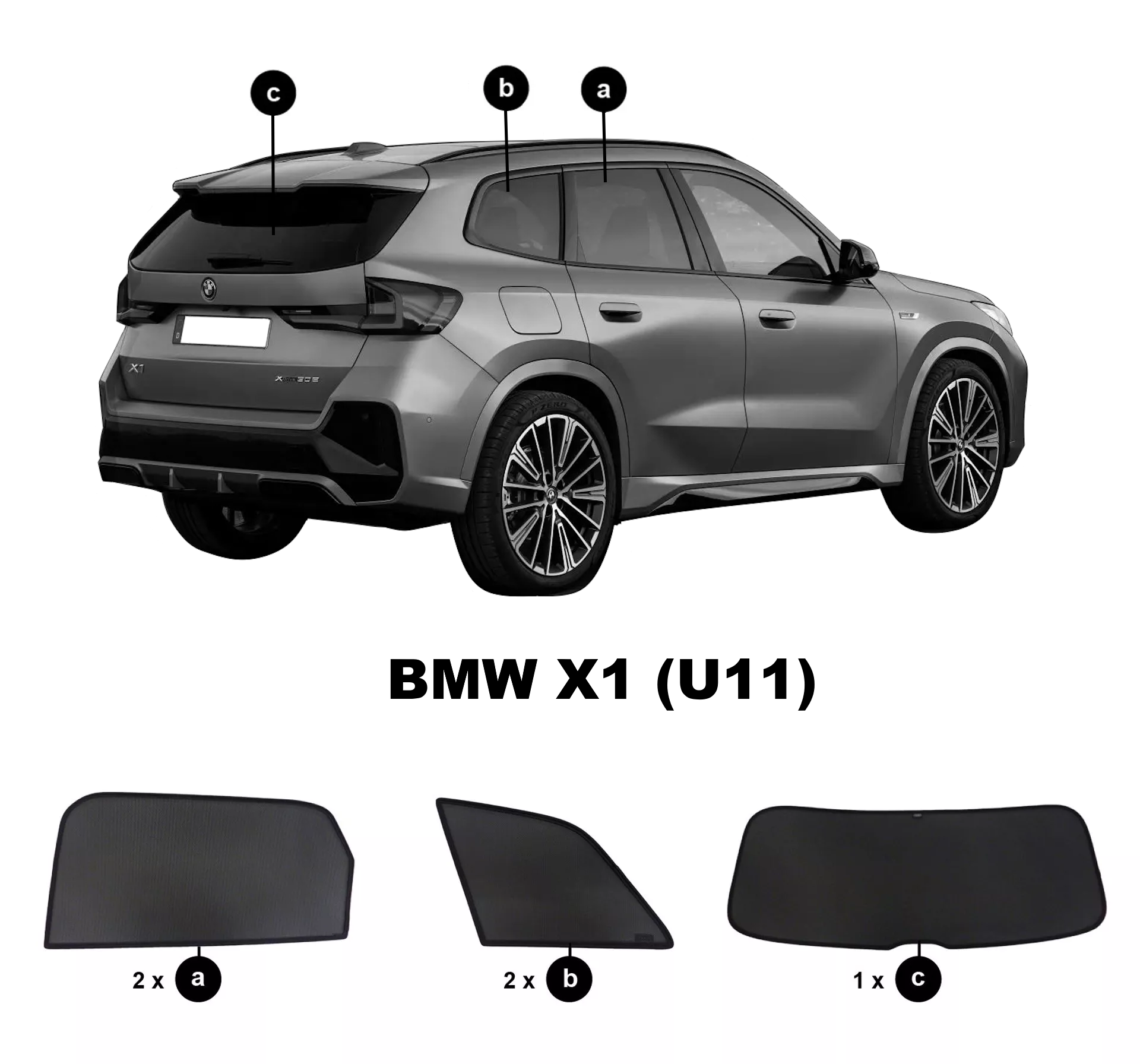  Car shades BMW X1 iX1 U11
