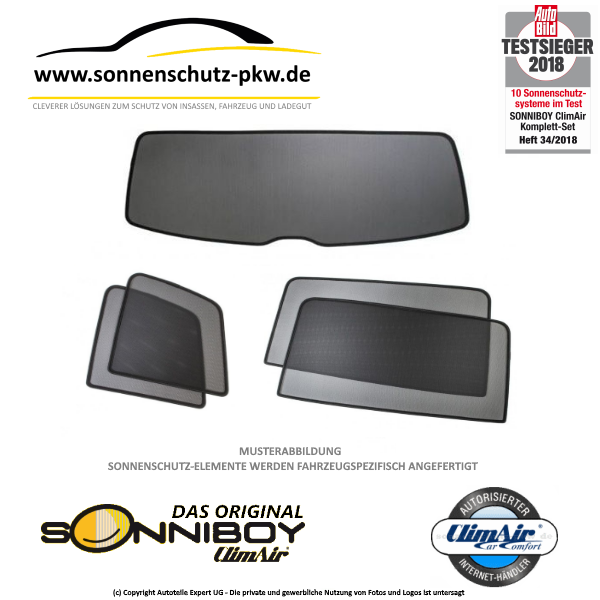 Sonnenschutz-Blenden passend für VW Golf 8 Variant ab 9/2020 für hintere  Türscheiben
