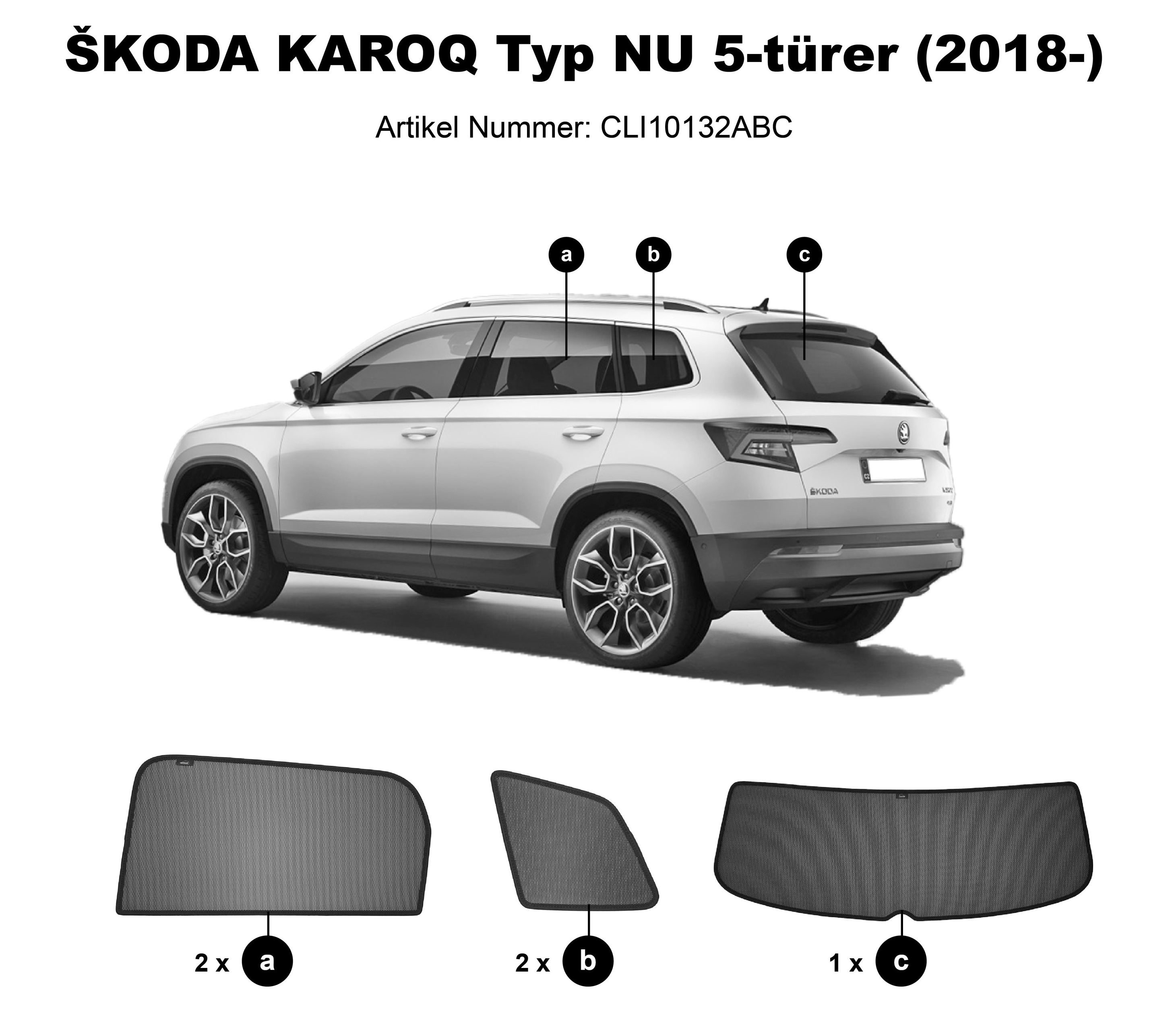 Frontscheibenabdeckung Eisschutz Sonnenschutz UV-Schutz für Skoda Karoq NU7  SUV
