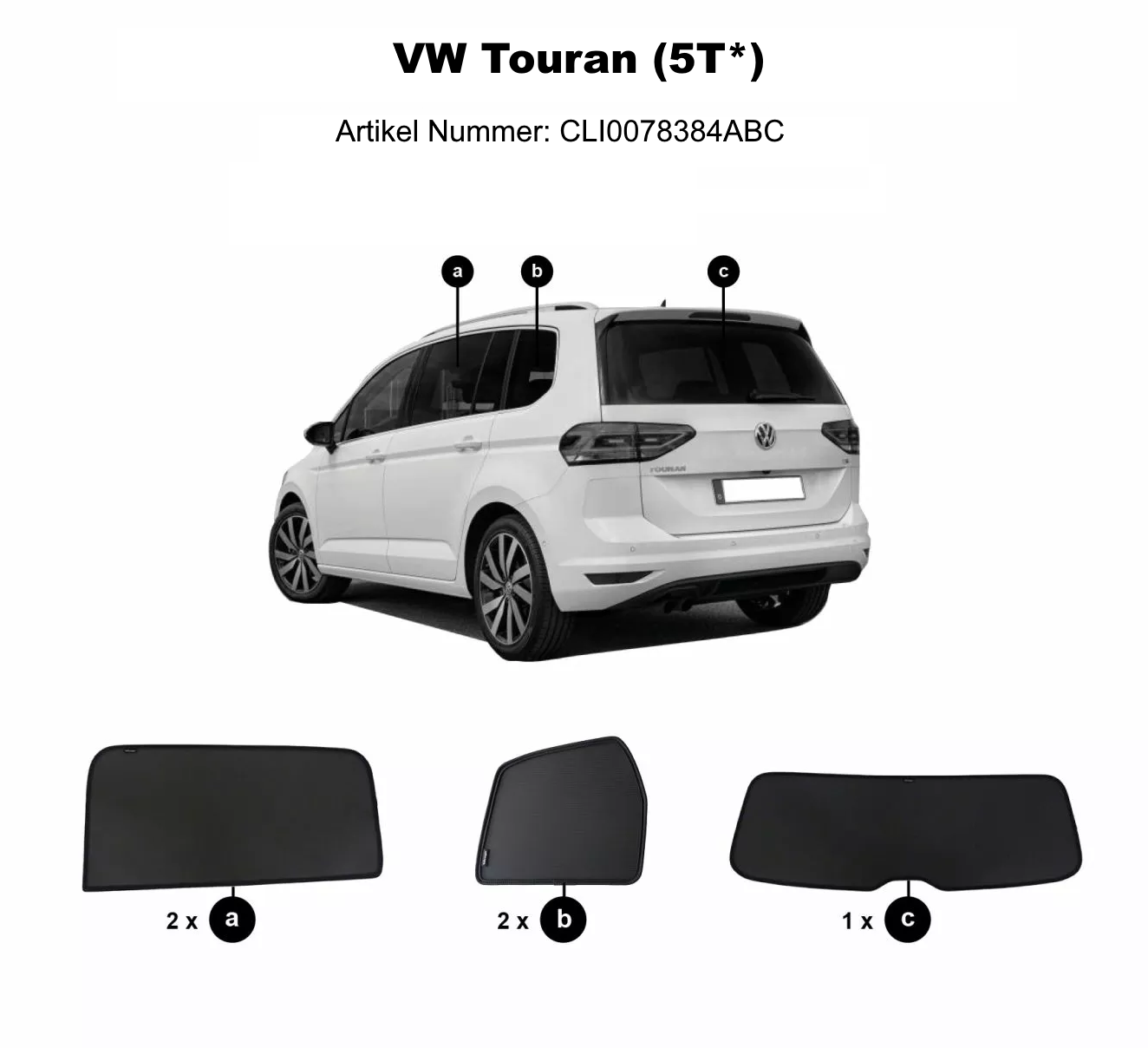  Sun protection VW Touran (5T)