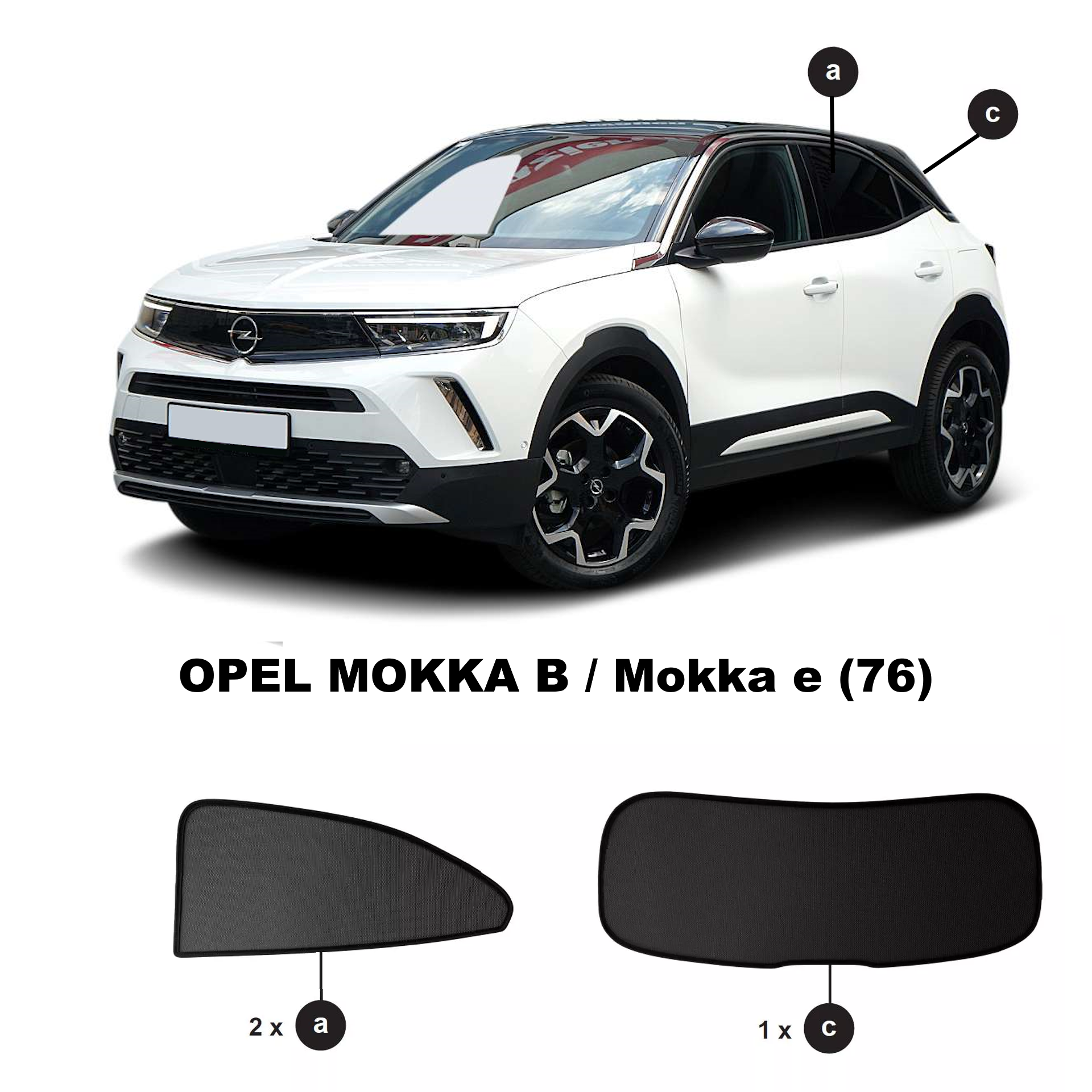 For Opel Mocha B from 2021 - load sill protection MATT with edge