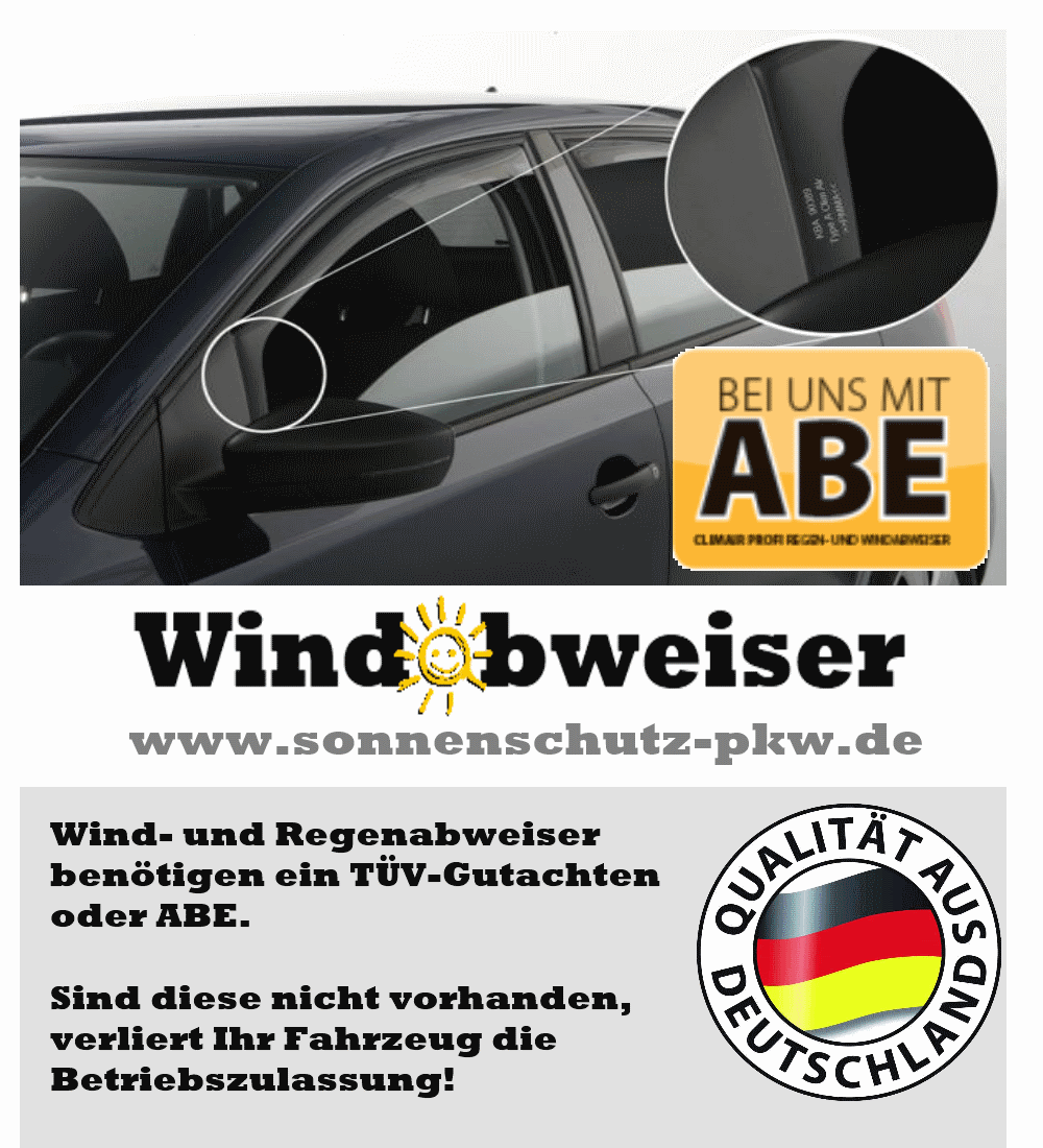 www.sonnenschutz-pkw.de - Winddeflector PROFI Kia Magentis GE 4 