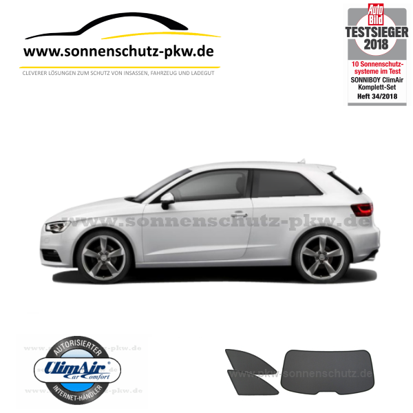 Original Audi A3 (8V) Sportback Sonnenschutzsystem 2-teilig Sonnenrollo  Schutz Türen hinten