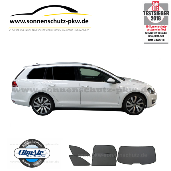 Sonnenschutz für Volkswagen VW Golf 7 VII Variant Kombi Sonnenblenden  4-teilig