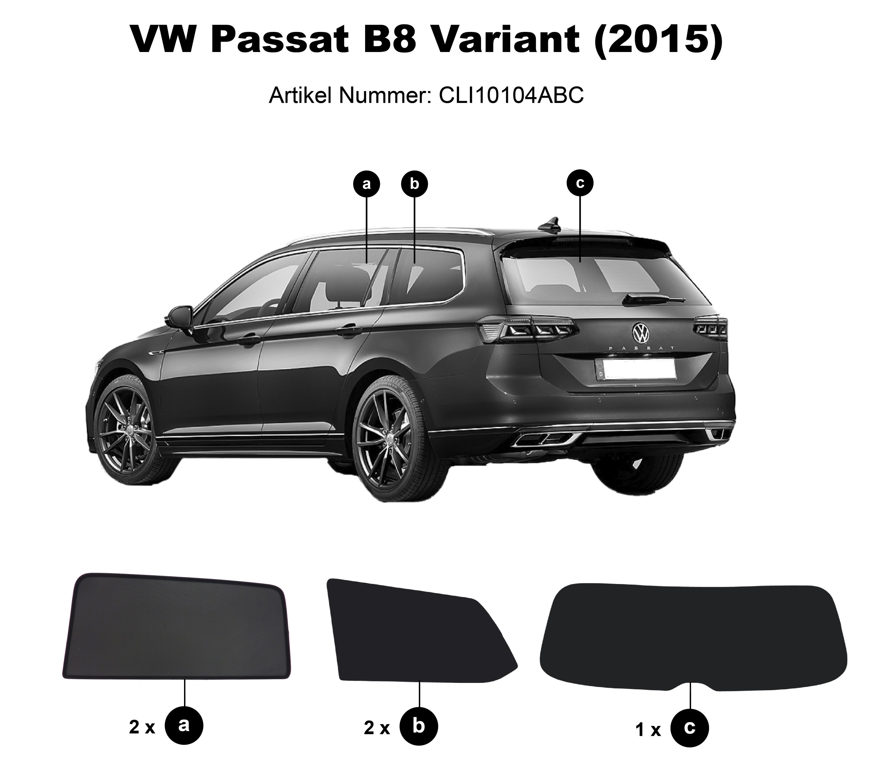 Passgenauer Sonnenschutz für Volkswagen GOLF - Solarplexius