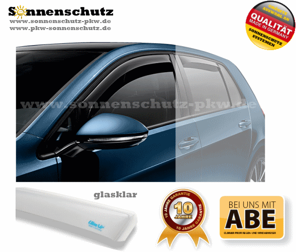 ClimAir Windabweiser Für Peugeot 206 - Rauchgrau Für 5-Türer & SW 1998-2007