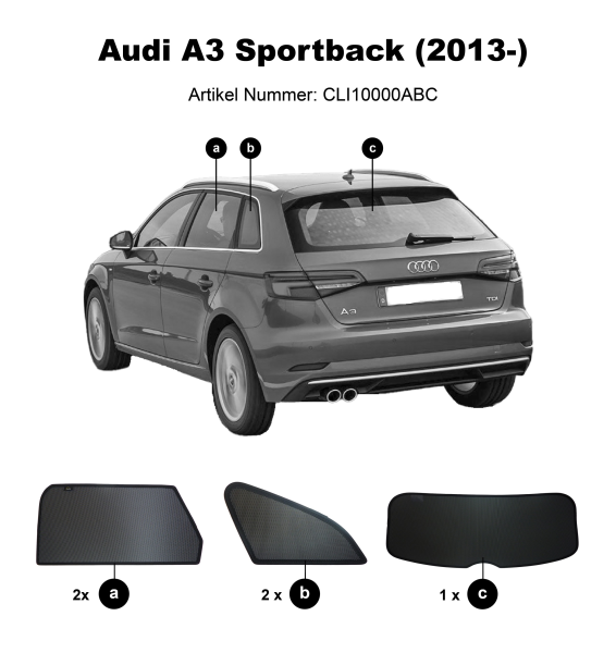 sonniboy sonnenschutz audi a3 sportback 8v