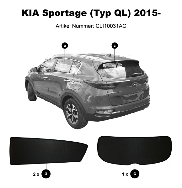Kia Sportage QL sun shades