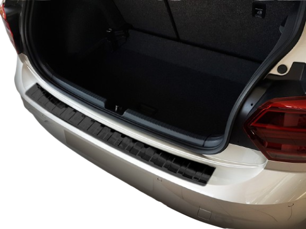 Edelstahl Ladekantenschutz VW Polo AW schwarz eloxiert