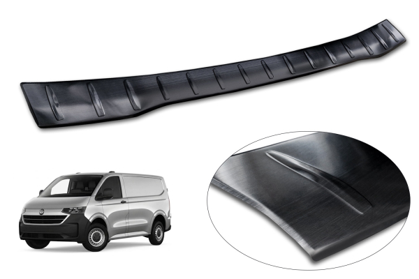 VW T7 Transporter TV TW Stainless Steel Rearguard black