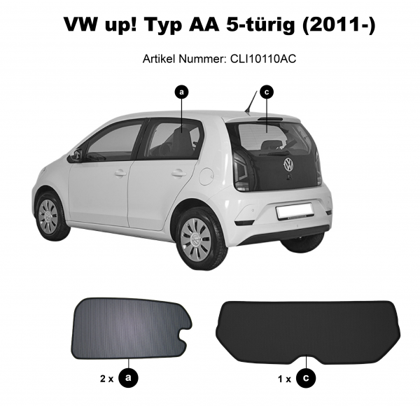 vw up aa 5 Tuerer sonnenschutz sonniboy