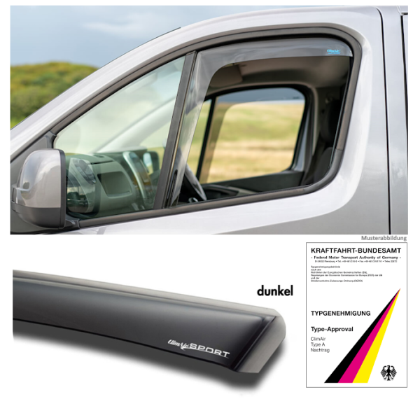 climair Windabweiser Fiat Talento schwarz