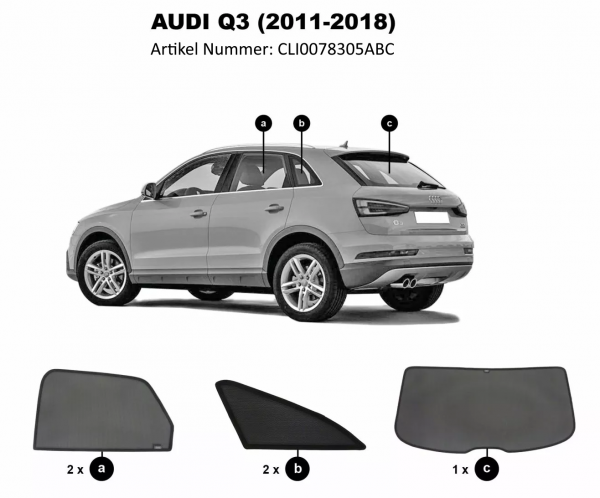 car shades Audi Q3 8U