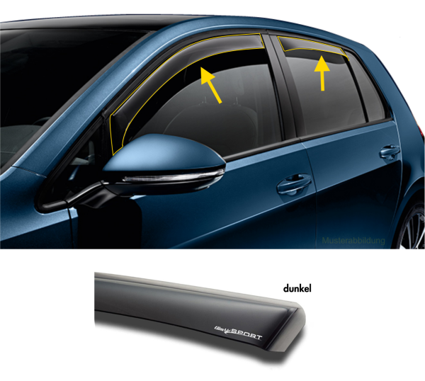 Wind deflector Dacia Spring black