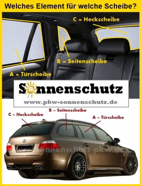 sichtschutz sonniboy BMW 3er Touring E91, 5-Türer, 2005-