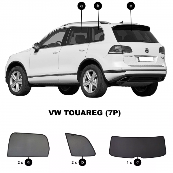 VW Touareg 7P car shades