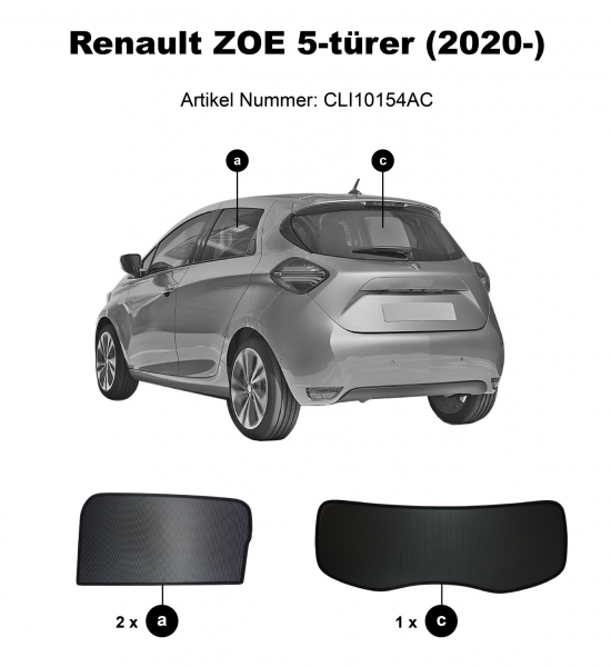 sun shades renault zoe sonniboy